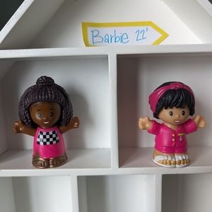 Little People Barbie Figures 2022 Dark Skin Asian Pink Toddler Toys Fisher Price